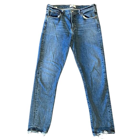 AGOLDE Toni Mid Rise Straight Chewed Hem Jeans Size 29 - Picture 2 of 8